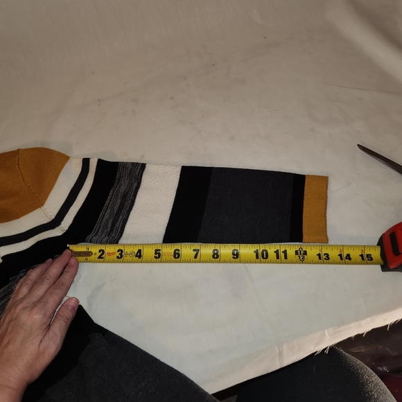 Jessica Howard sweater Dress Long Sleeve Striped with Mustard Accents Preppy - Picture 6 of 8